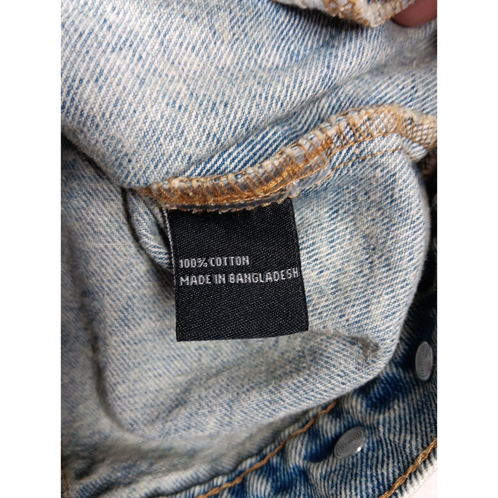 Rachel  Zoe Women's  Denim Jacket Button up  Light Wash Retro Motocycle Medium‎ - Picture 8 of 12